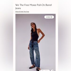 NWT Free People Moxie Pull on Barrel Jeans